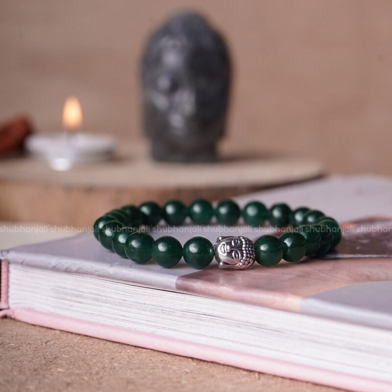 Green Jade Buddha Crystal Bracelet