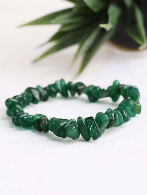 Green Jade Chip Stone Bracelet