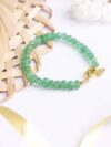 Green Strawberry Quartz Bracelet (Watermelon Shaped Beads)