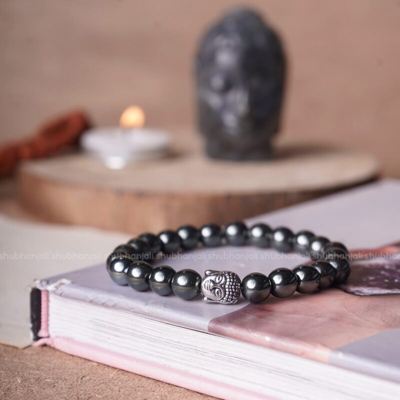 Hematite Buddha Crystal Bracelet