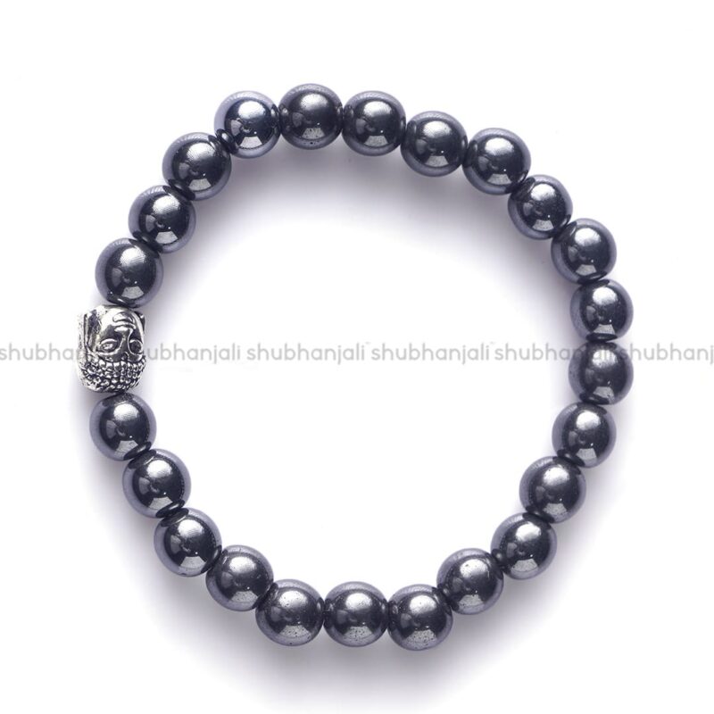 Hematite Buddha Crystal Bracelet