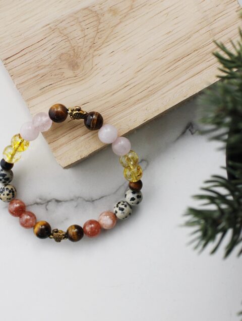 Crystal Beads Joy & Happiness Customize Bracelet