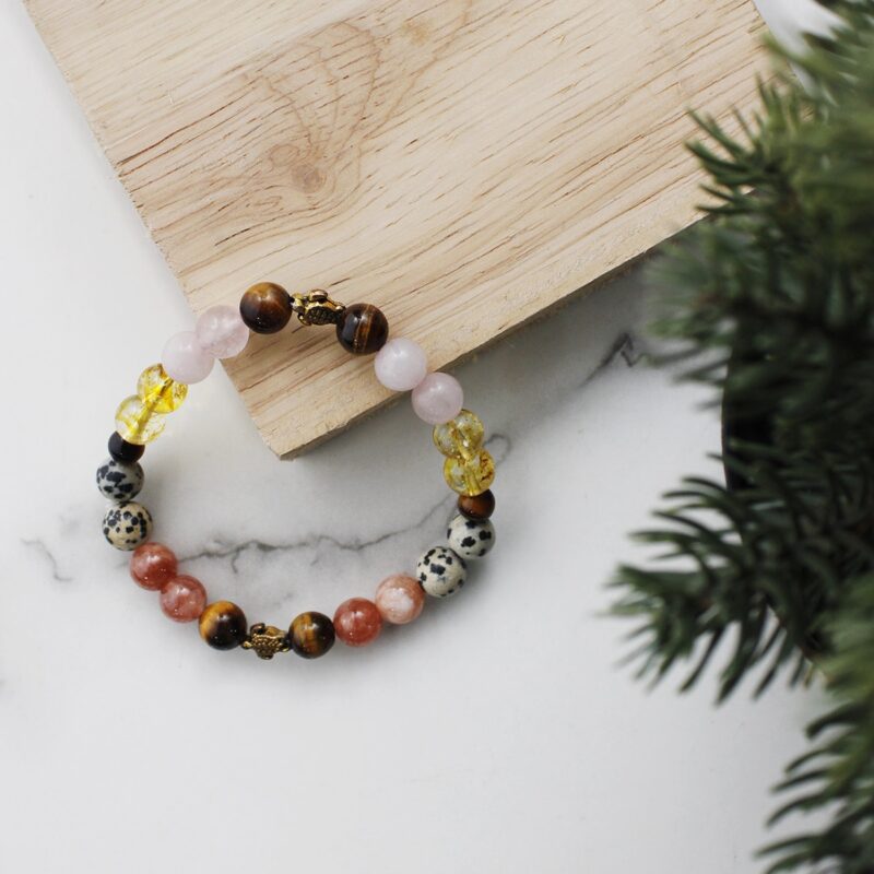 Crystal Beads Joy & Happiness Customize Bracelet