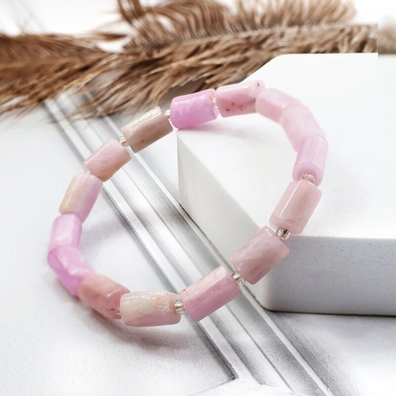 Shop Kunzite Faceted Tube Beads Stone Bracelet