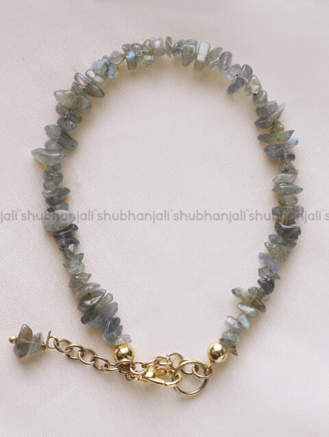 Labradorite Crystal Chips Chain Bracelet