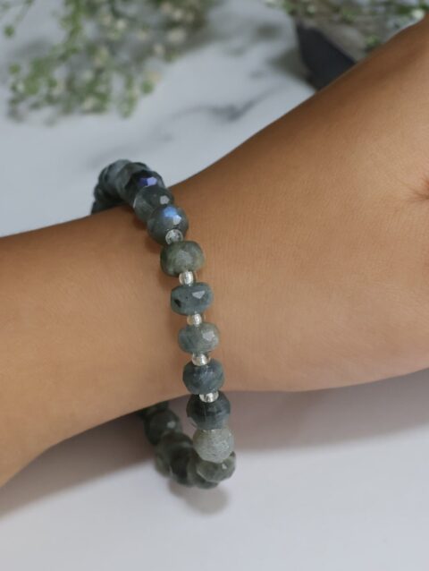 Shop Labradorite Rondelle Drum Beads Bracelet