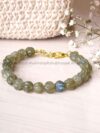 Natural Labradorite Crystal Watermelon Shape Beads Bracelet