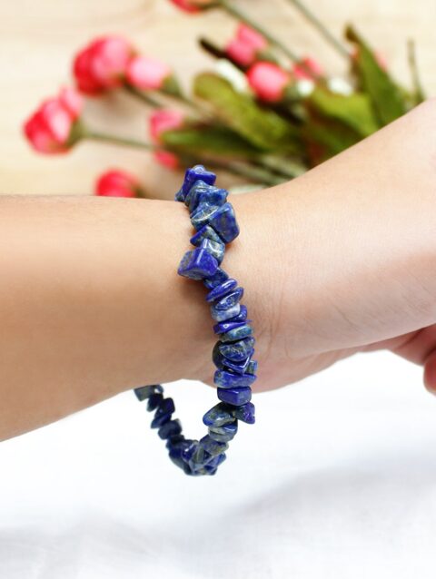 Lapis Lazuli Chips Elastic Bracelet