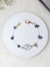 Shop Lapis Lazuli Chips Hamsa Hand Charm Chain Bracelet