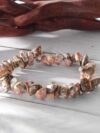 Leopard skin jasper Chips Stone Elastic Bracelet