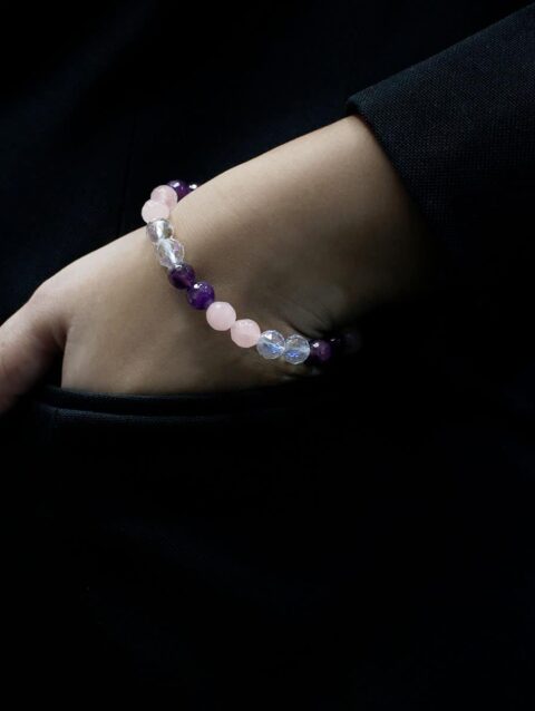 Mental Peace and Tranquility Faceted Diamond Cut Bracelet