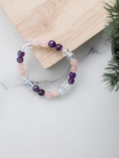 Mental Peace and Tranquility Faceted Diamond Cut Bracelet