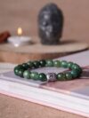 Moss Agate Buddha Crystal Bracelet