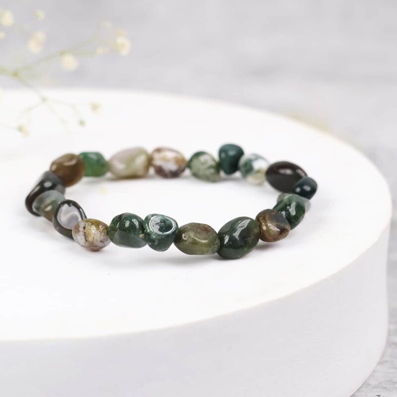 Moss Agate Tumble Bracelet