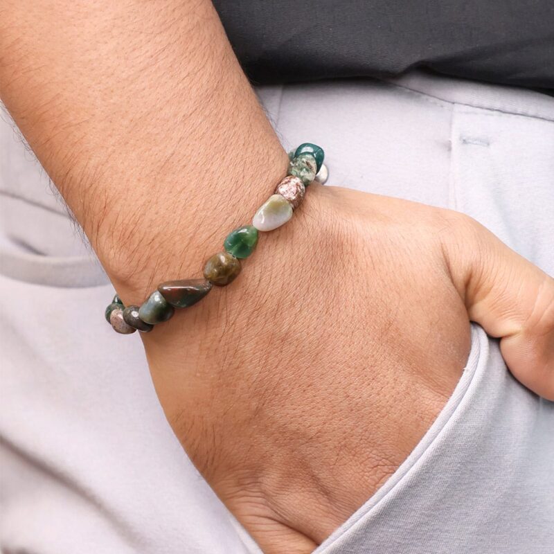 Moss Agate Tumble Bracelet