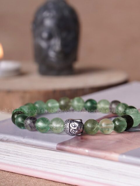 Multi Fluorite Buddha Crystal Bracelet