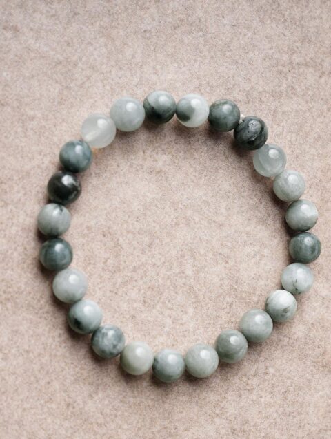 Cats Eye Round Stone 8 MM 24 Beads Elastic Bracelet