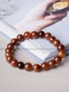 Natural Hessonite Crystal Round Beads Bracelet