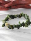 Nephrite Jade Chips Stone Elastic Bracelet