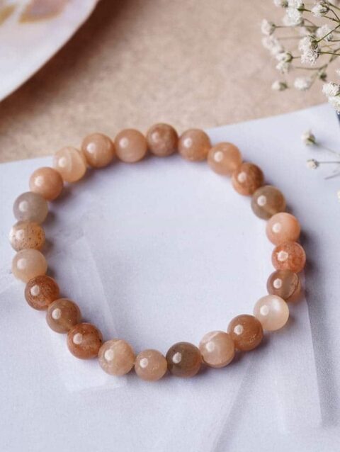 Peach Moonstone Bracelet