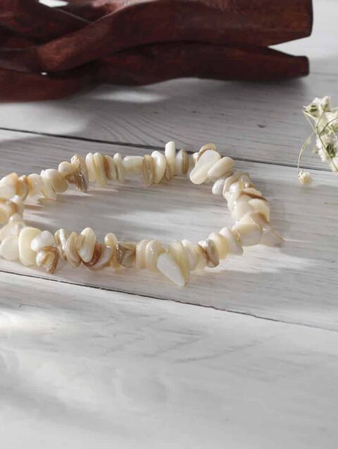 Pearl Chips Stone Elastic Bracelet