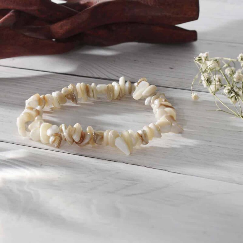 Pearl Chips Stone Elastic Bracelet