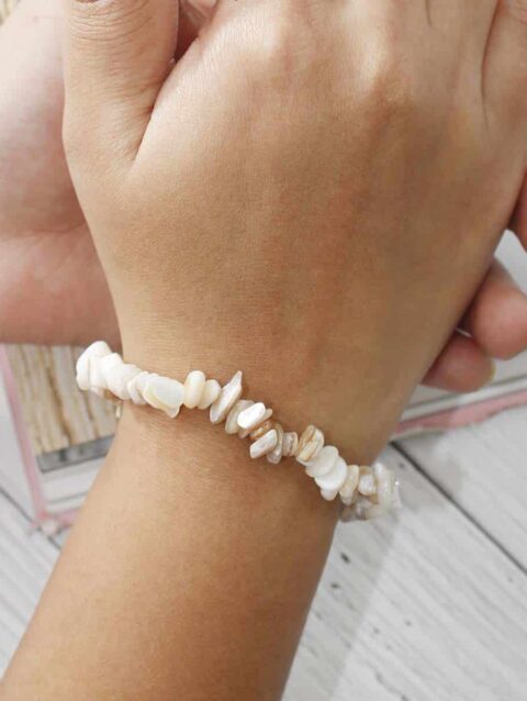 Pearl Chips Stone Elastic Bracelet