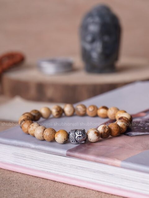 Picture Jasper Buddha Crystal Bracelet