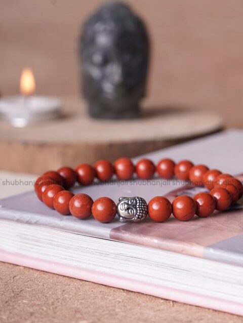 Red Jasper Buddha Crystal Bracelet