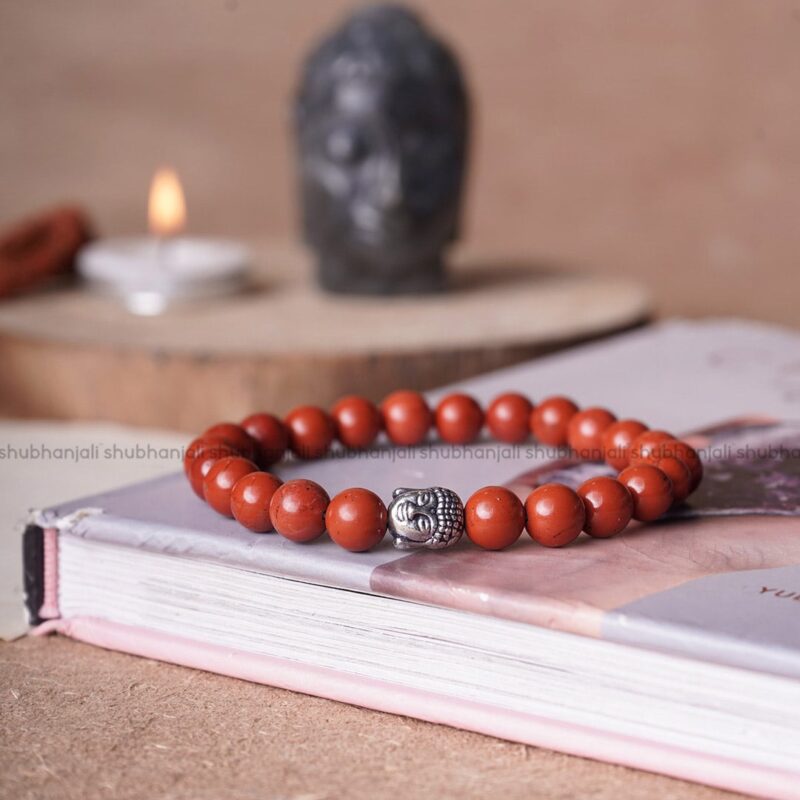 Red Jasper Buddha Crystal Bracelet