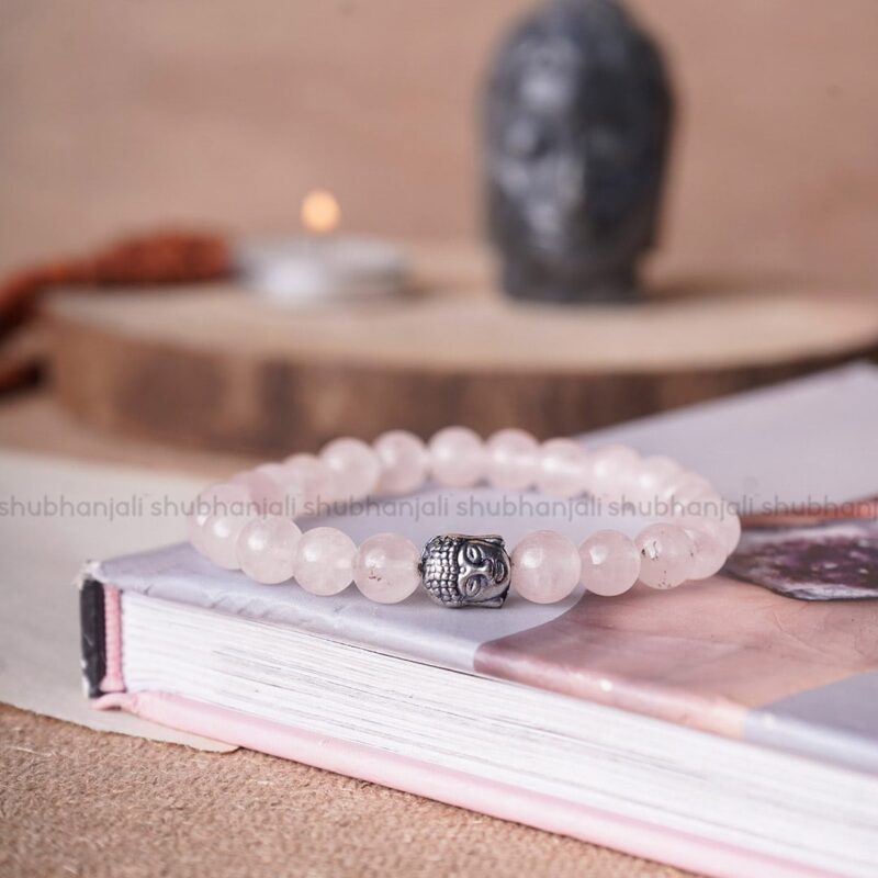 Rose Quartz Buddha Crystal Bracelet