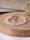 Rose Quartz Crystal Chips Chain Bracelet