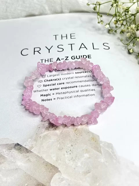 Rose Quartz Chips Elastic Bracelet