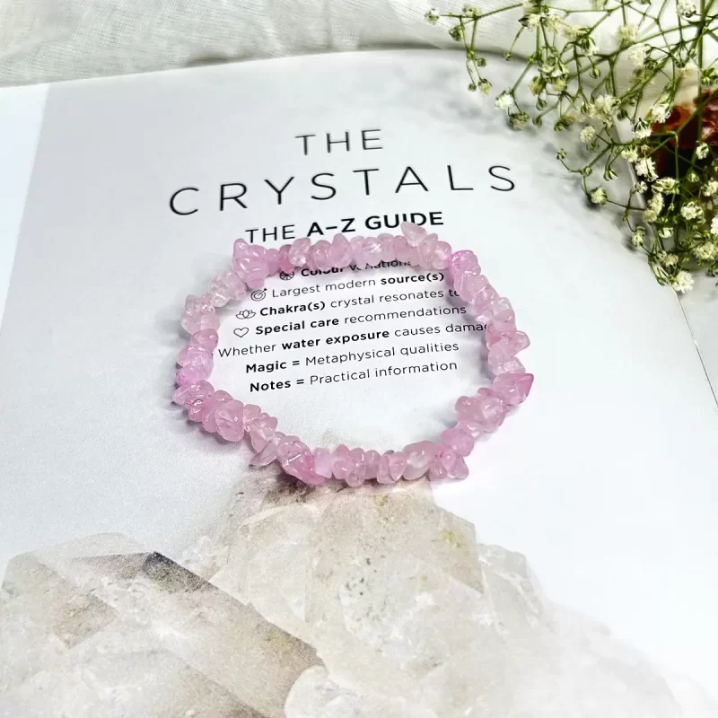 Rose Quartz Chips Elastic Bracelet