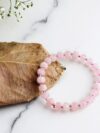 Shop Rose Quartz Rondelle Drum Beads Bracelet