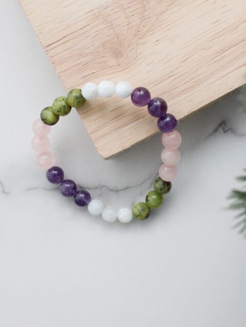 Skin Disorder 8mm 24 Beads Elastic Bracelet For Skin