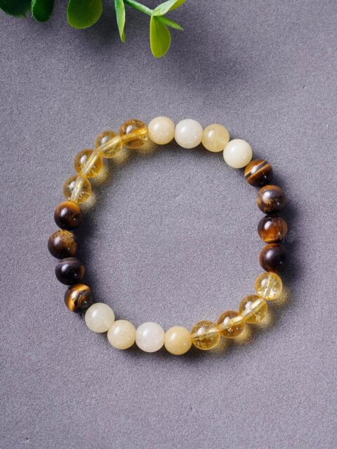 Natural Crystal Beads Solar Plexus Chakra Bracelet