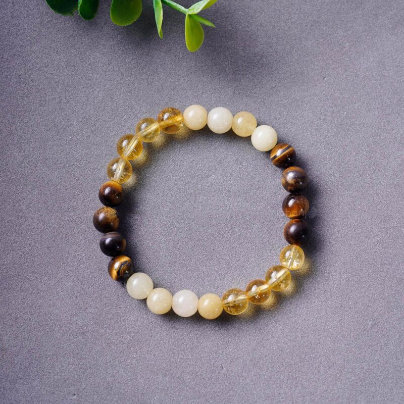 Natural Crystal Beads Solar Plexus Chakra Bracelet