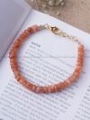 Natural Sunstone Bati Beads Faceted Bracelet