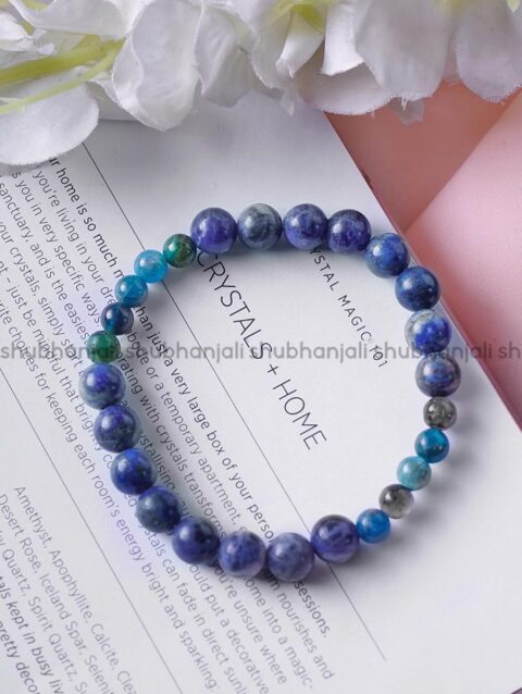 Natural Crystal Beads Third Eye Chakra Bracelet