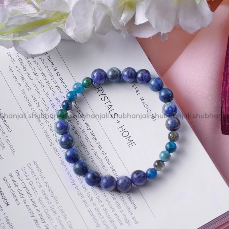 Natural Crystal Beads Third Eye Chakra Bracelet