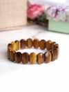 Natural Tiger Eye Crystal Oval Faceted Bracelet