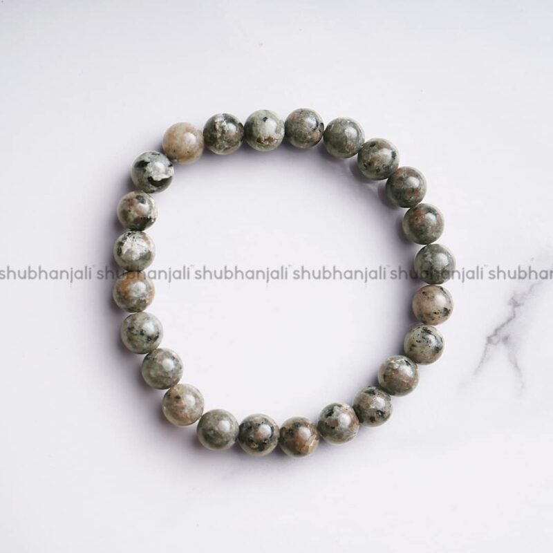 Yooperlite Round Stone 8 mm 24 Beads Elastic Bracelet