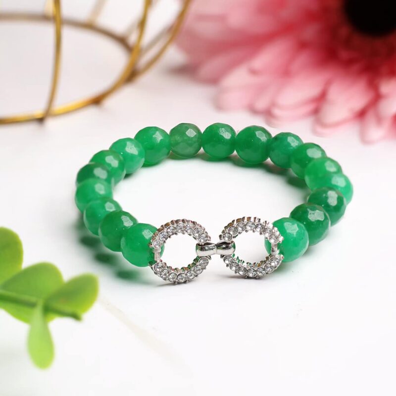 Shubhanjali-Green-Aventurine-Faceted-Beads-Charm-Bracelet