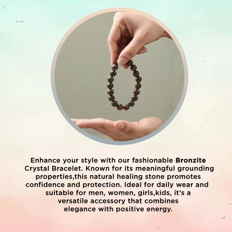 Shop Bronzite Crystal Bracelet In Round Beads