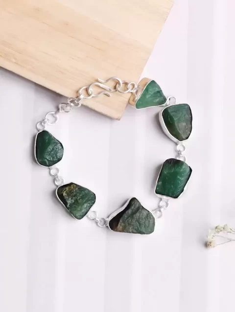 Green Jade Raw Bracelet