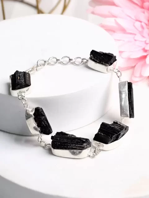 Black Tourmaline Raw Bracelet