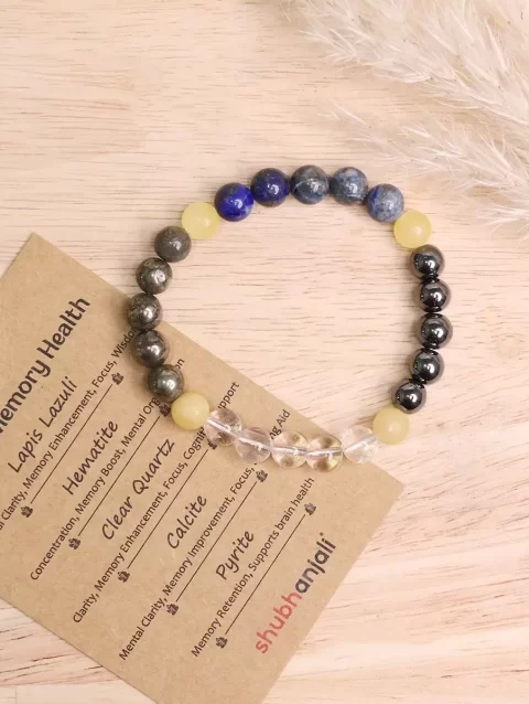 Shop Natural Customized Crystal Bracelet for Brain & Memory Health Intention