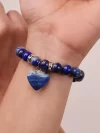 Shop Lapis Lazuli Crystal Bracelet With Mini Heart Charm