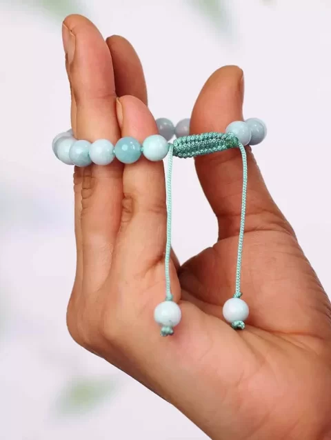 Shop Natural Aquamarine Crystal Thread Bracelet 8mm